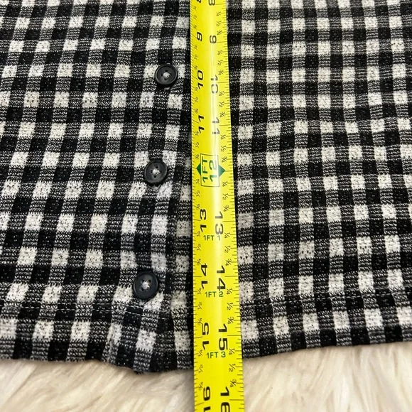 MADEWELL Gingham Puff-Sleeve Button-Front Crop Top - Picture 11 of 12